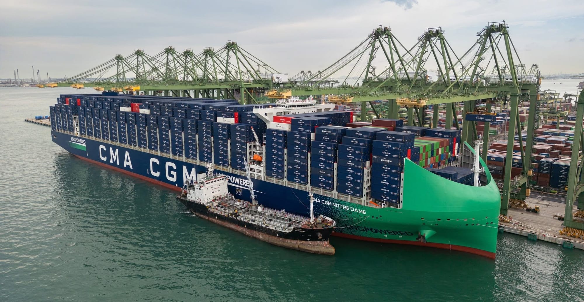 ●世界最大のLNG燃料コンテナ船「CMA CGMノートル・ダム」デビュー
